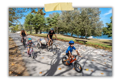 Vélo en famille au Parc Miribel Jonage