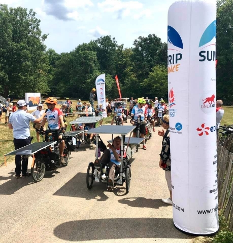 Départ du Sun Trip à Lyon