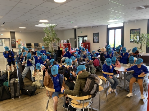 Photo d'une classe pendant son séjour scolaire à Blois