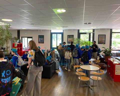 Photo d'une classe pendant son séjour scolaire à Blois